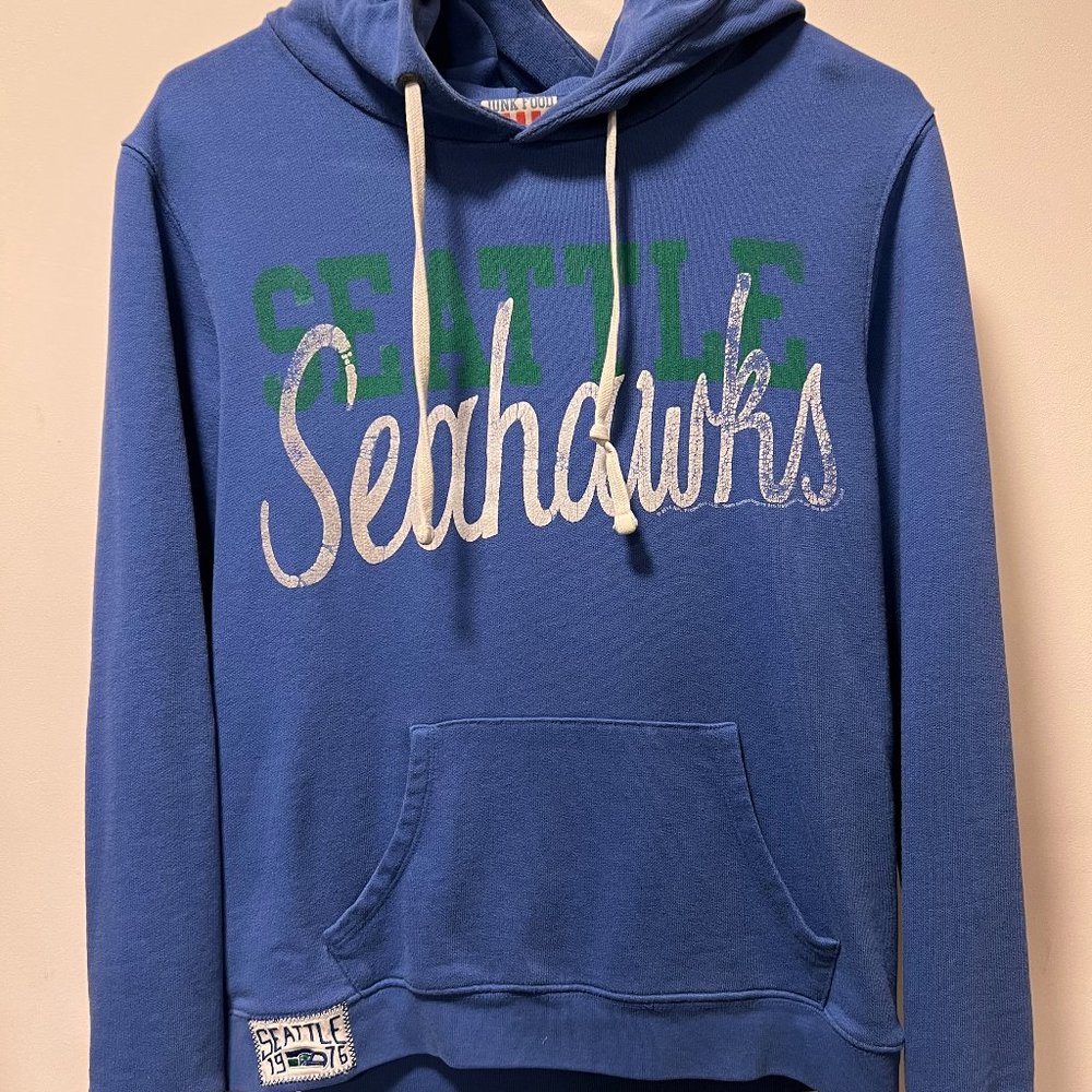 Retro Seattle Seahawks Hoodie Sweatshirt XS Junk Food